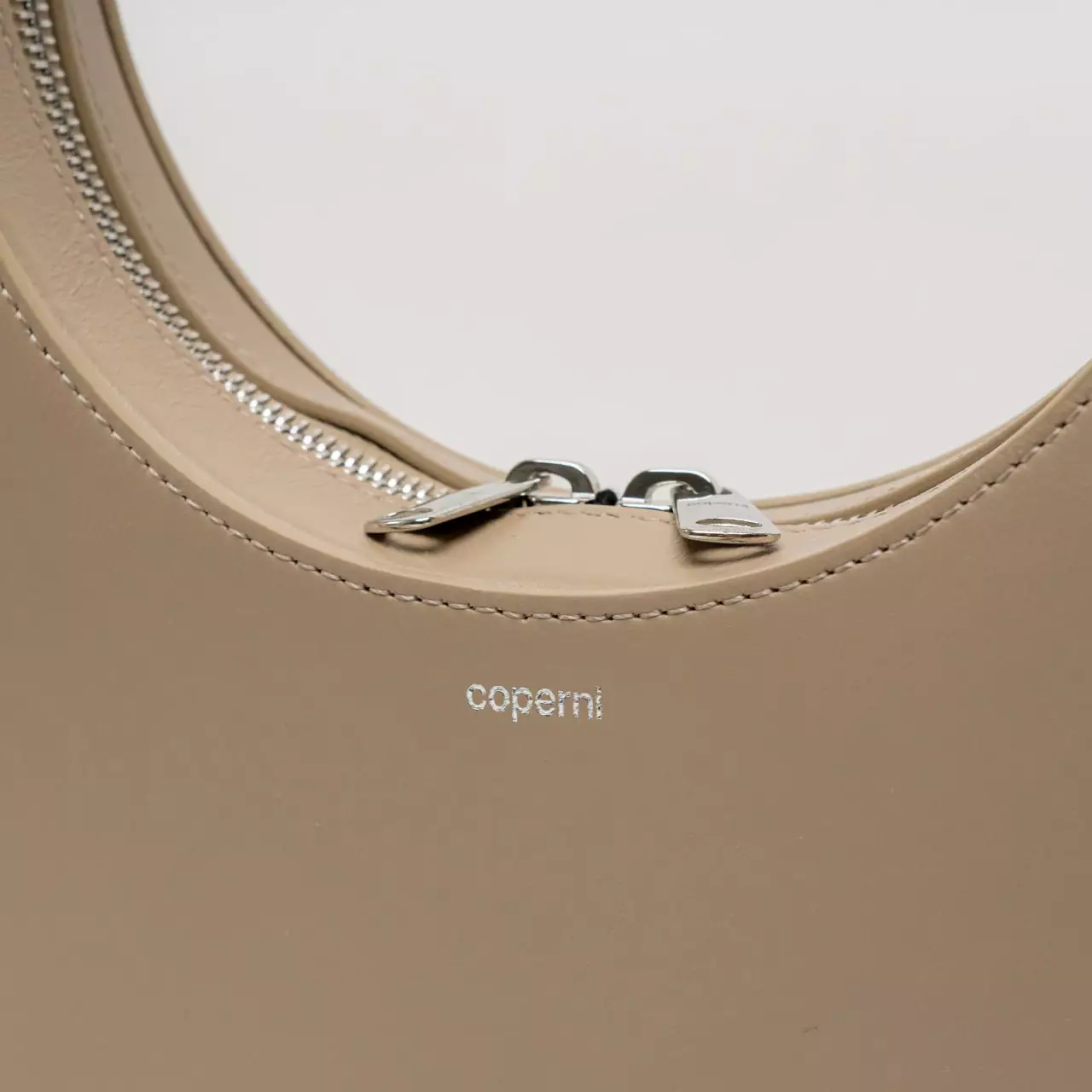 Swipe Italian Prestige Leather Crossbody Bag Taupe