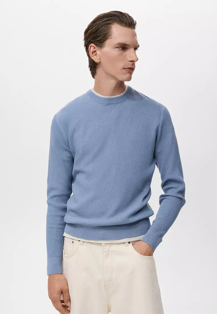 Fine Rib-Knit Sweater
