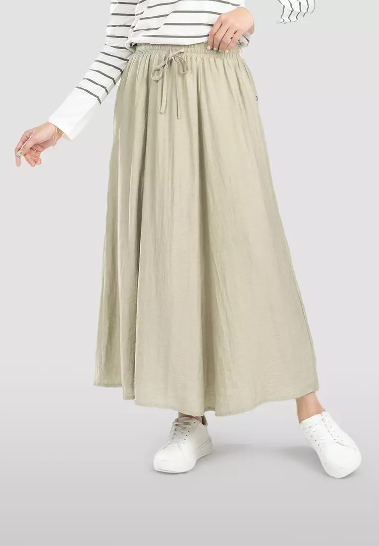 C2 Zhavir Green Skirt Maxi Wanita