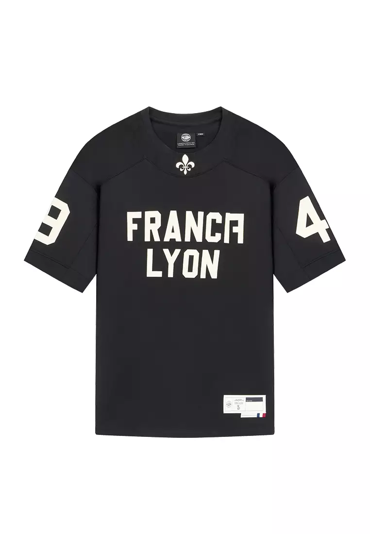 男裝 LOGO 復古風格寬鬆落肩T裇