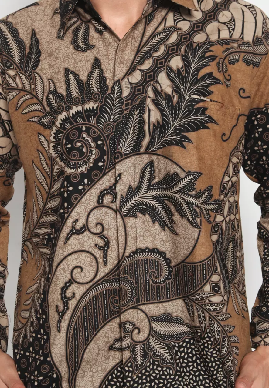 Kemeja Batik Pria Premium Slimfit Elegant Modern Lengan Panjang Adhama