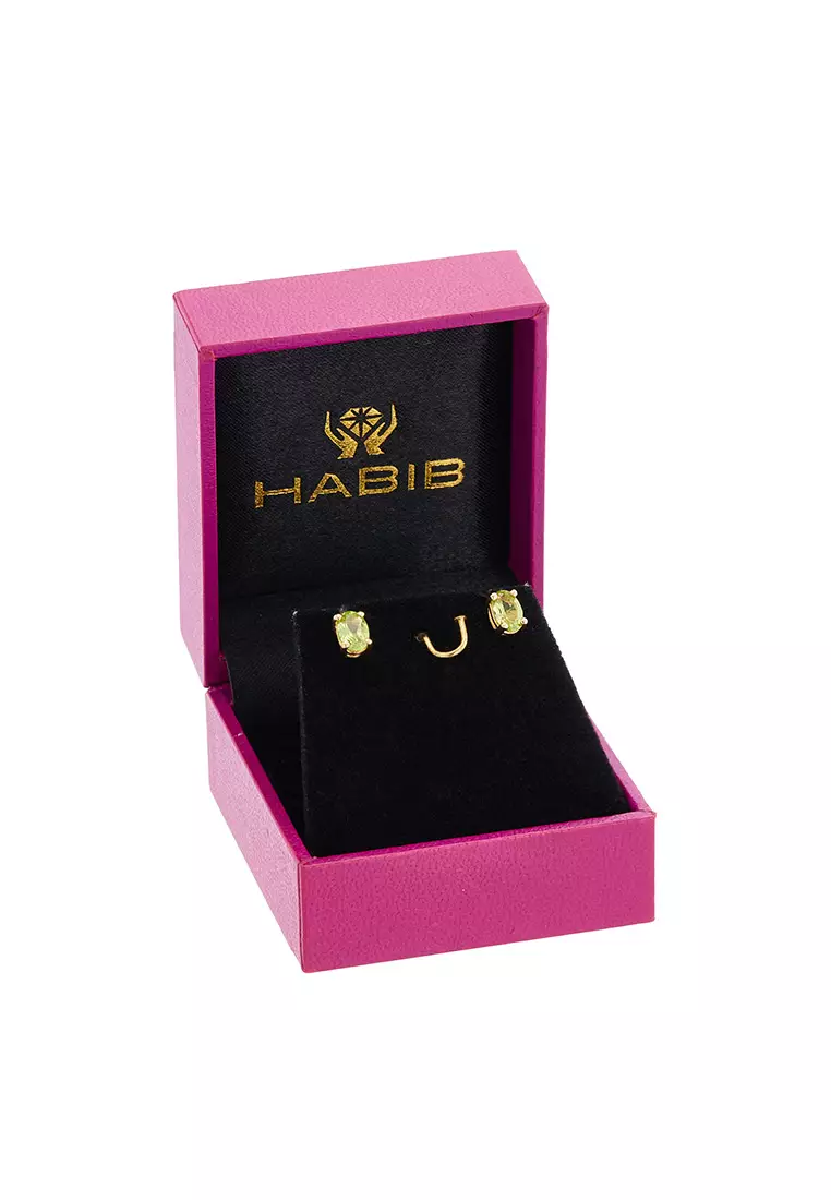 HABIB Peridot Gemstone Earrings in 585/14K Yellow Gold 457350723