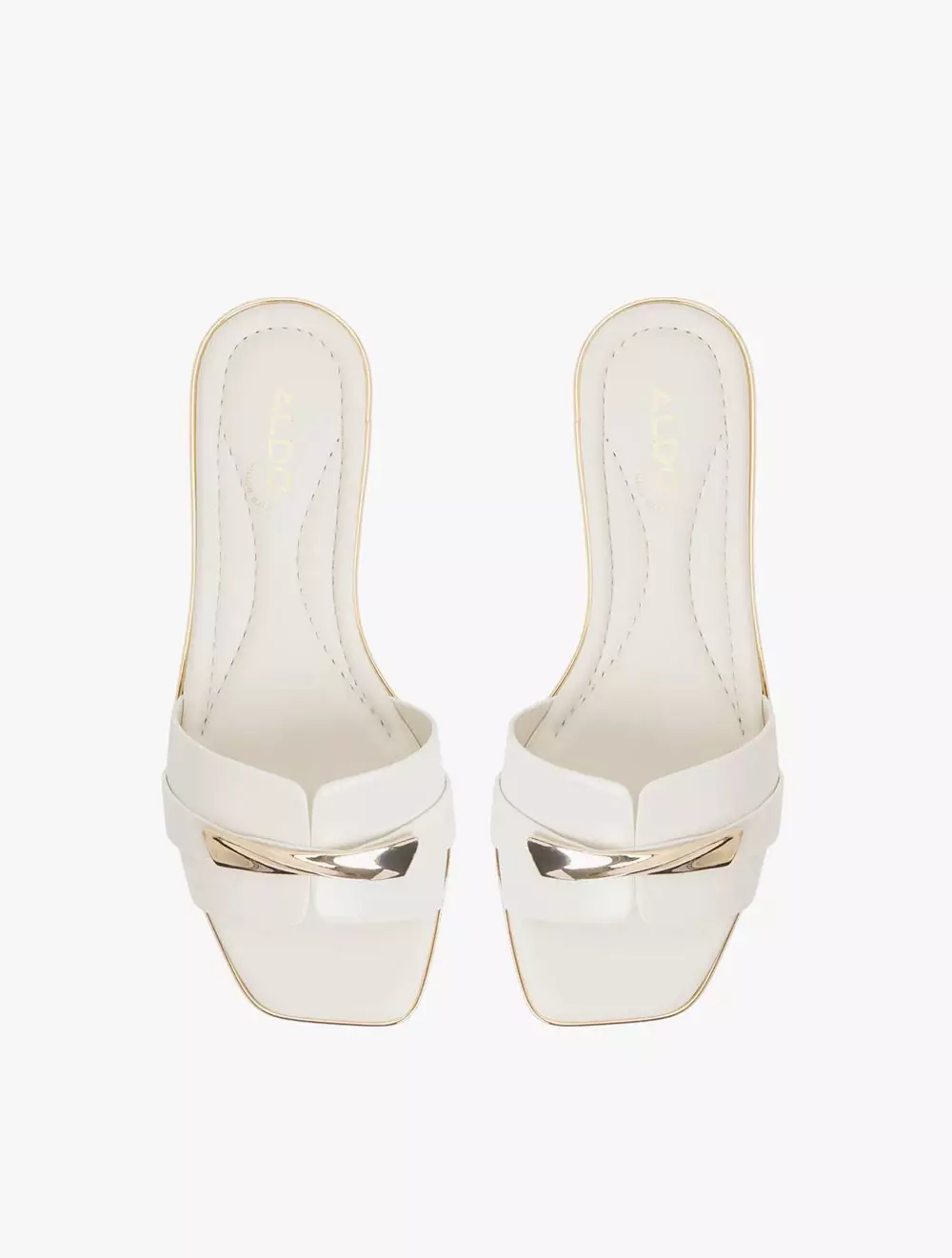 Aldo Darlina Flat Sandals - White/Bone