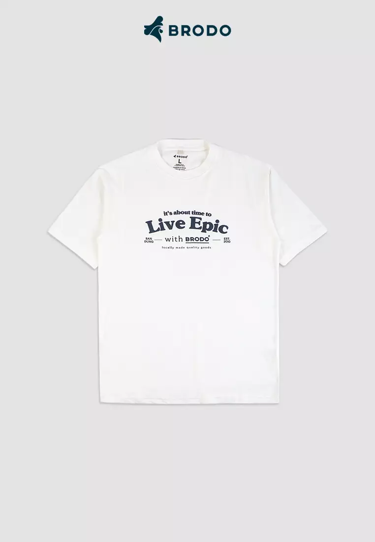BRODO - Time to Live Tees Off White