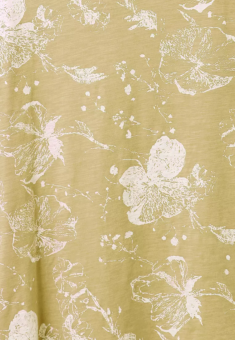 Hand-Painted Floral Cotton Top [AB19463]