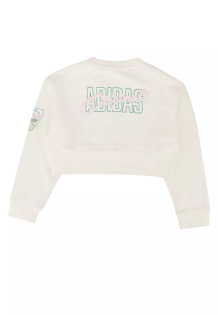 Adidas crop top crew sweatshirt