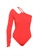 TOPSHOP red One Shoulder Asymmetric Bodysuit C65E7AA17722E8GS_8