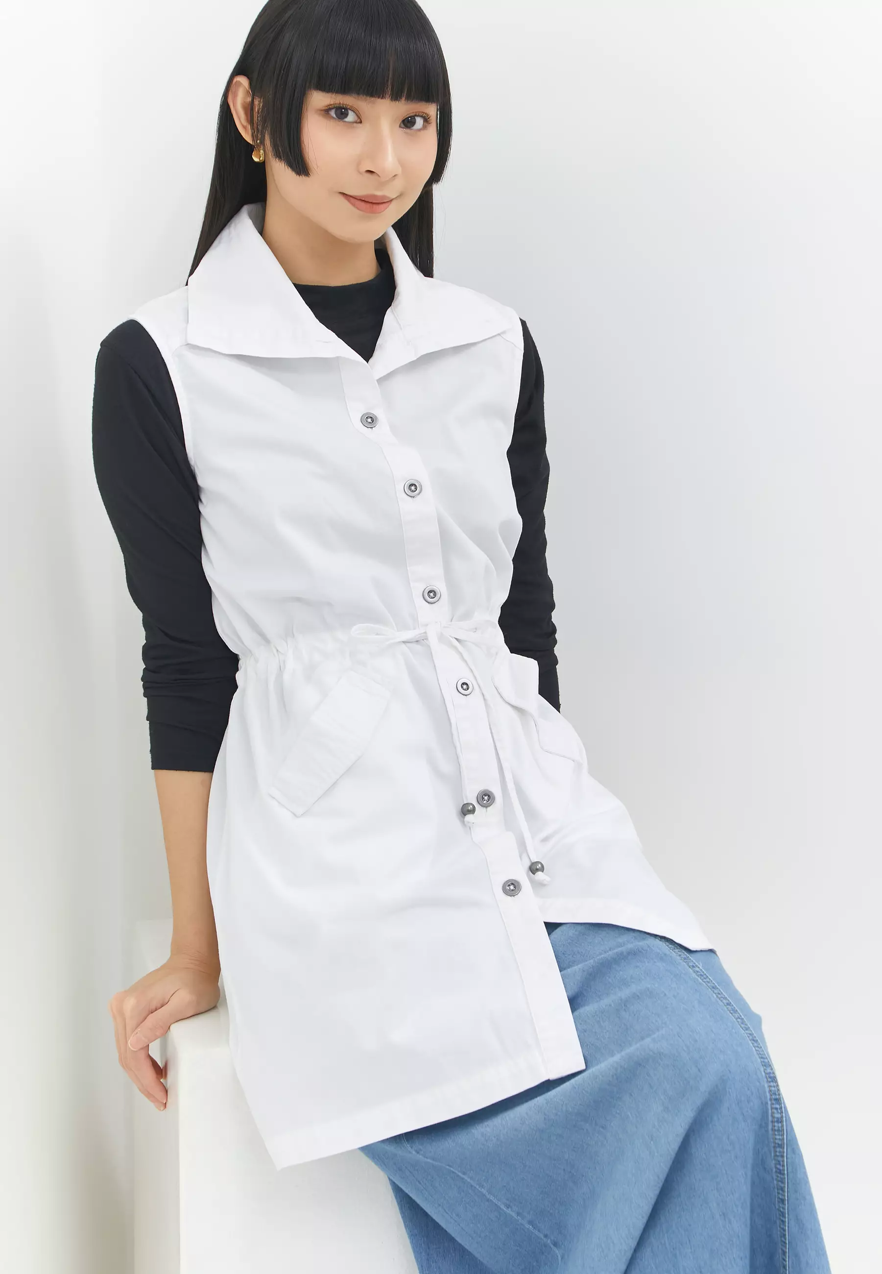 Jual Geela Nikita White Vest (G.5219) Original 2026 | ZALORA Indonesia