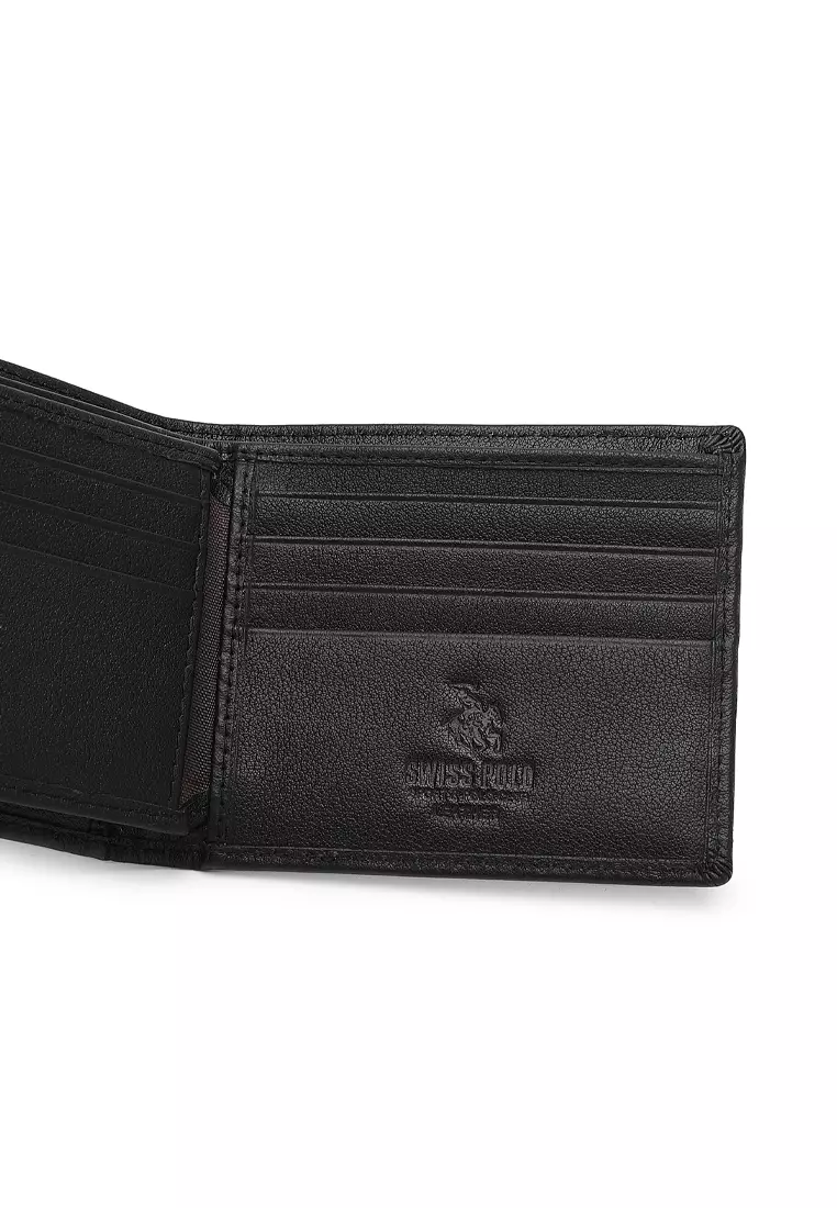 Men's Genuine Leather RFID Blocking Fortune Wallet - Black