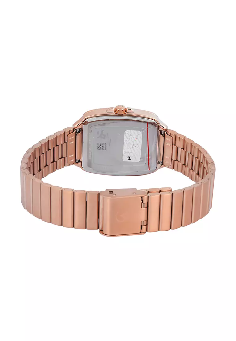 Alexandre Christie Passion - Jam Tangan Analog Wanita - Red Dial - All Rosegold Stainless Steel - 2B56LDBRGRE