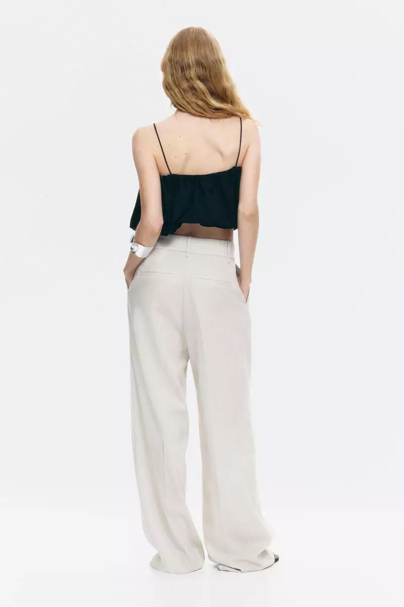 Wide tailored trousers