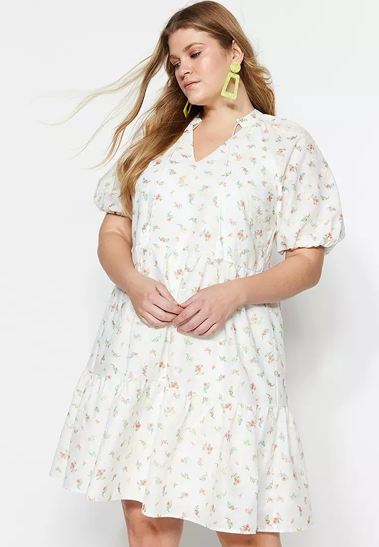 Trendyol Plus Size Embroidered Dress 2023 Buy Trendyol Online