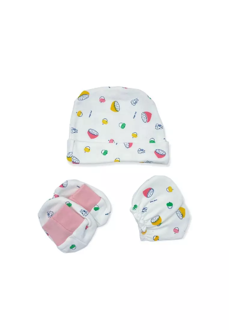 3 in 1 Newborn Baby Hat Mittens Booties Set Acorn