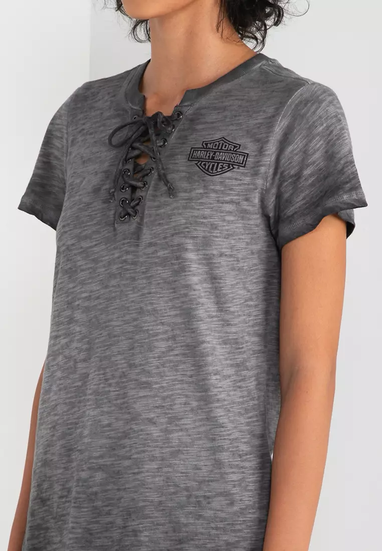 Throttle Lace-Up Tee