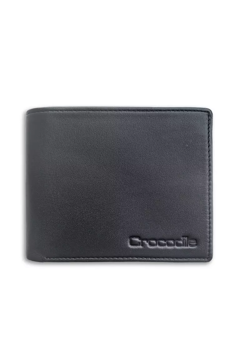 Crocodile 885BY Dompet Pria Men Wallet Leather Kulit Original - Hitam