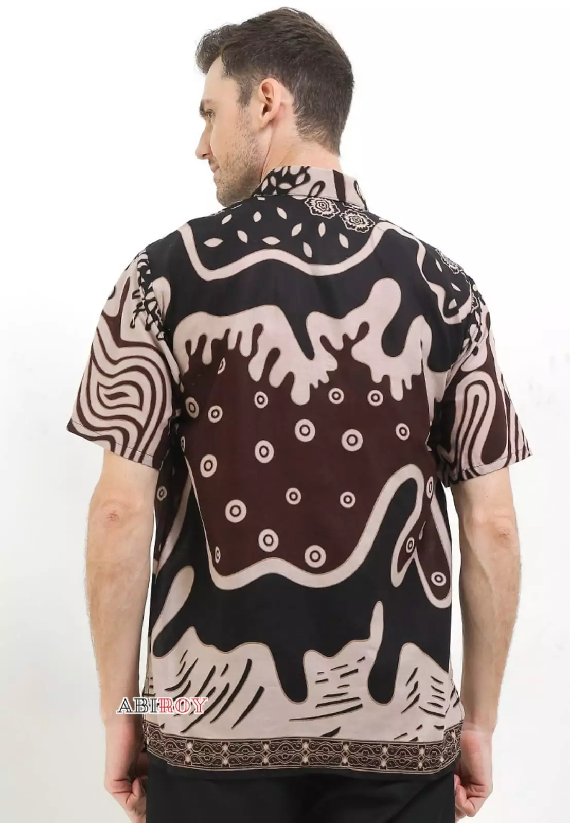 Andara Mahogany Kemeja Batik Pria Premium Slimfit Lengan Pendek NLN