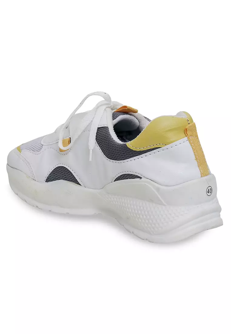 Anando Sepatu Sneakers Tali Pria Casual Shoes Stylish Design Material Leather ORIGINAL - White