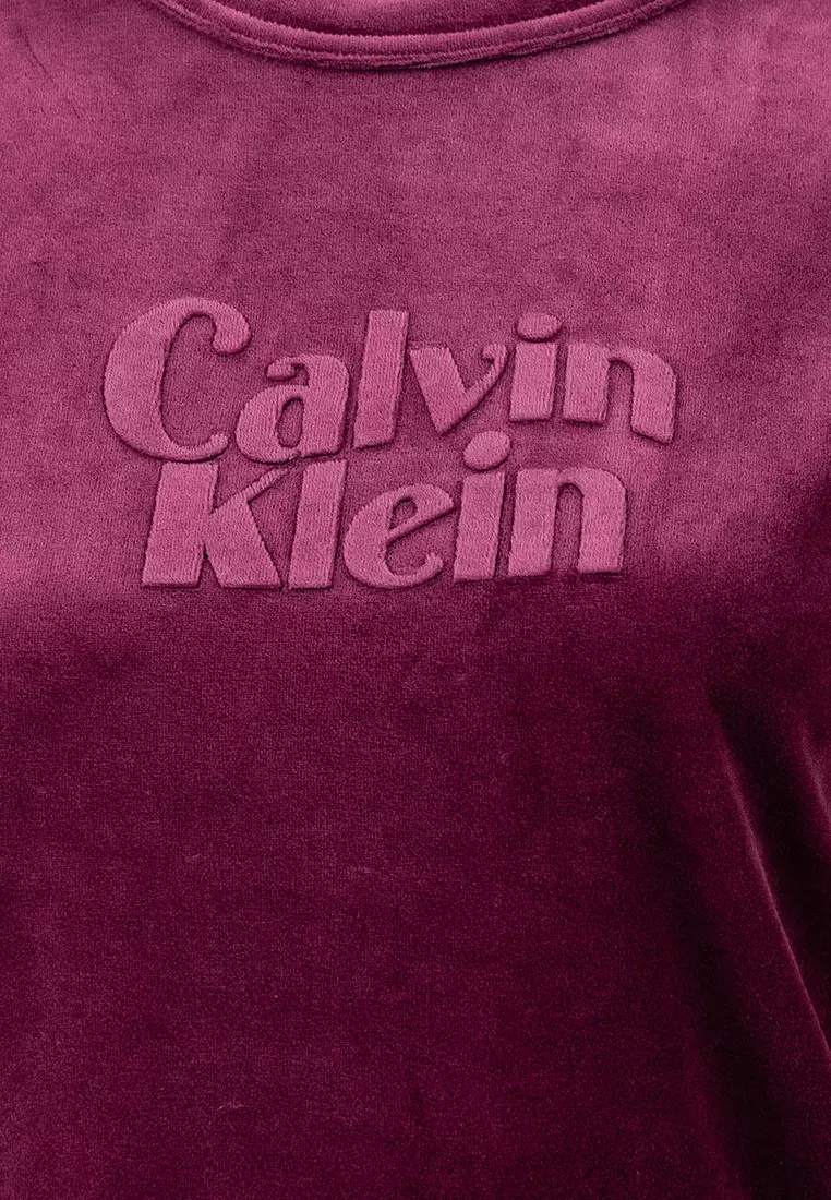 Velour Embossed Logo Graphic Slim T-Shirt - Calvin Klein Jeans - Calvin Klein Jeans