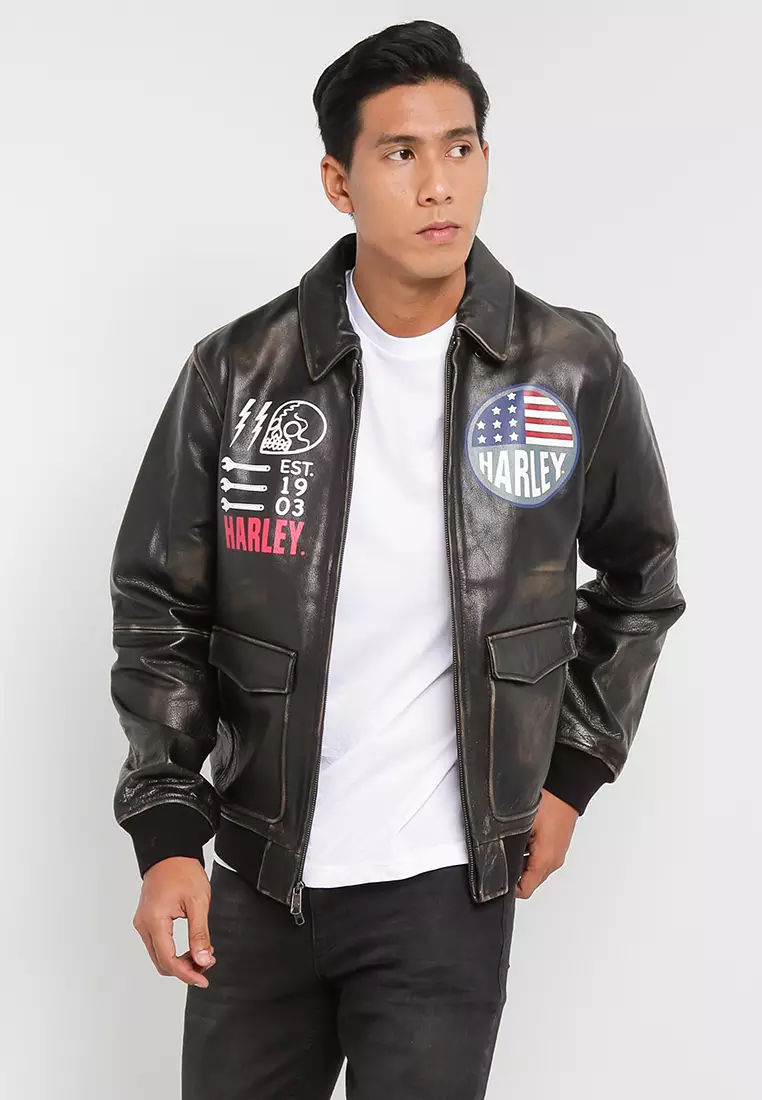 Harley-Davidson Archer Bomber Leather Jacket 2023 | Buy Harley