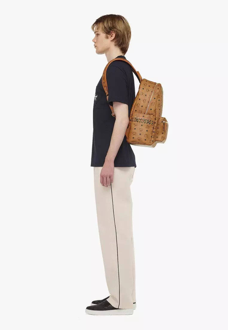 Buy MCM Stark Side Studs Backpack in Visetos 2026 Online  display picture 3