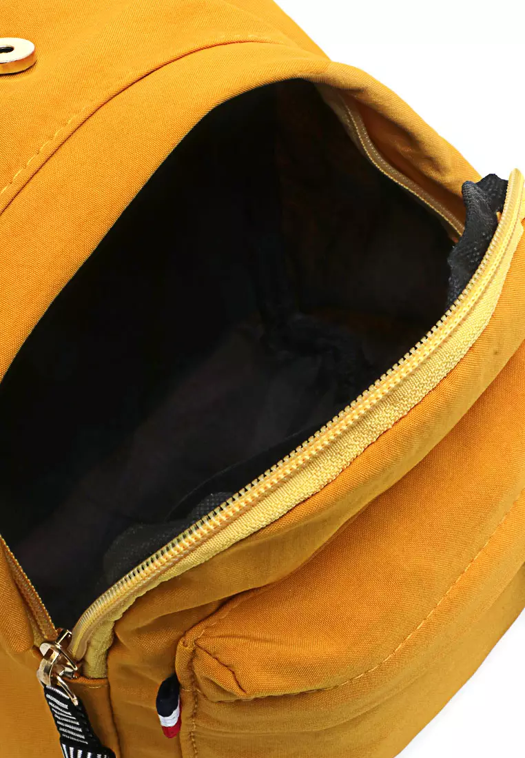 Cellyn Tas Ransel Kecil Wanita Uniqe Design Backpack Material Canvas ORIGINAL - Yellow
