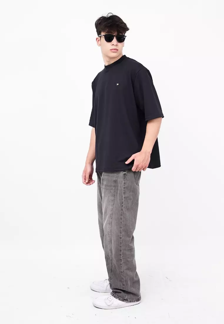 Ryusei T-shirt Oversize Kudo Twill Black
