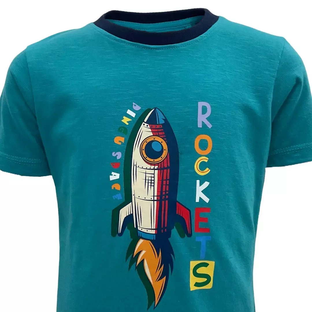 Pingu Kaos Anak Laki Laki Sablon Rocket Pendek 92013426