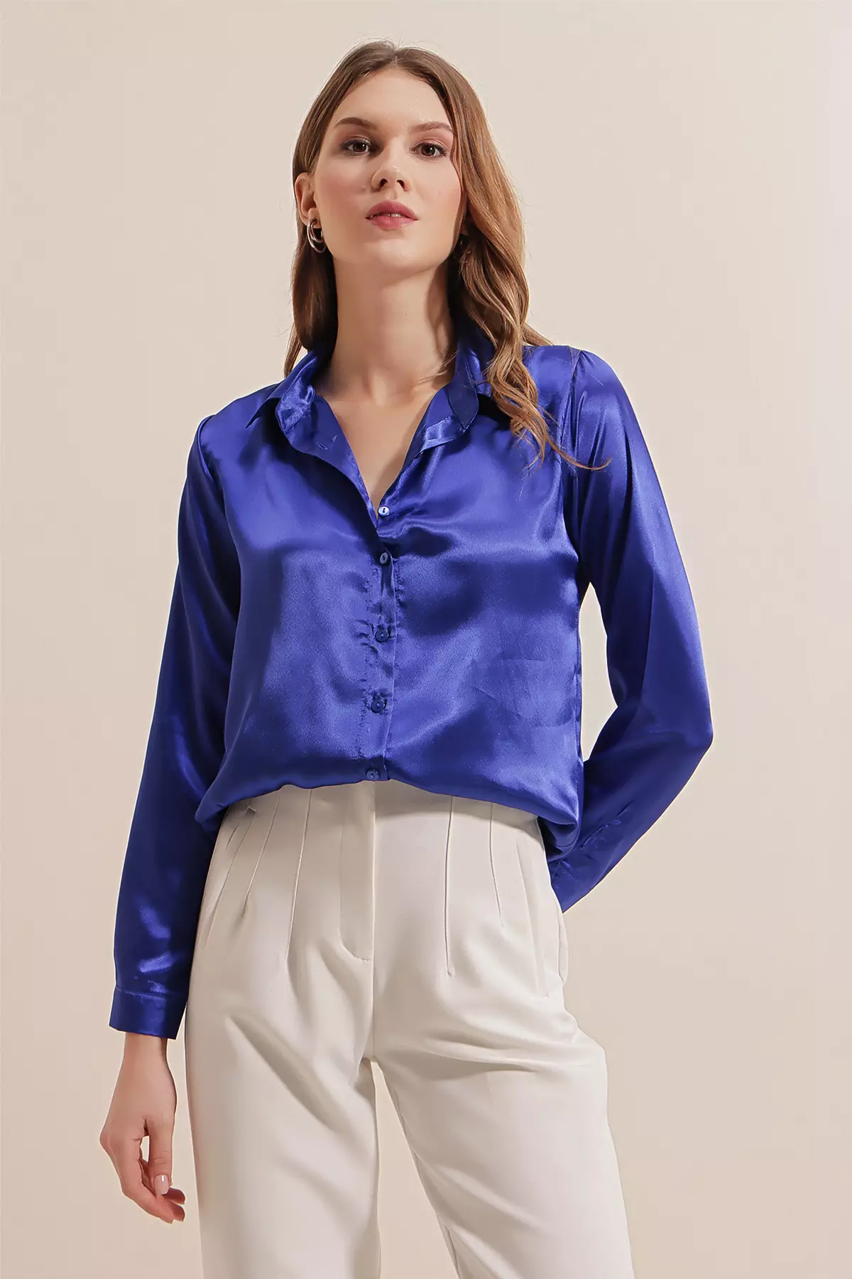 Lightly Flowy Satin Shirt