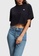 ESPRIT black ESPRIT Ambigram CHEST EMBROIDERY CROPPED TEE E0003AA4BBF8B5GS_1