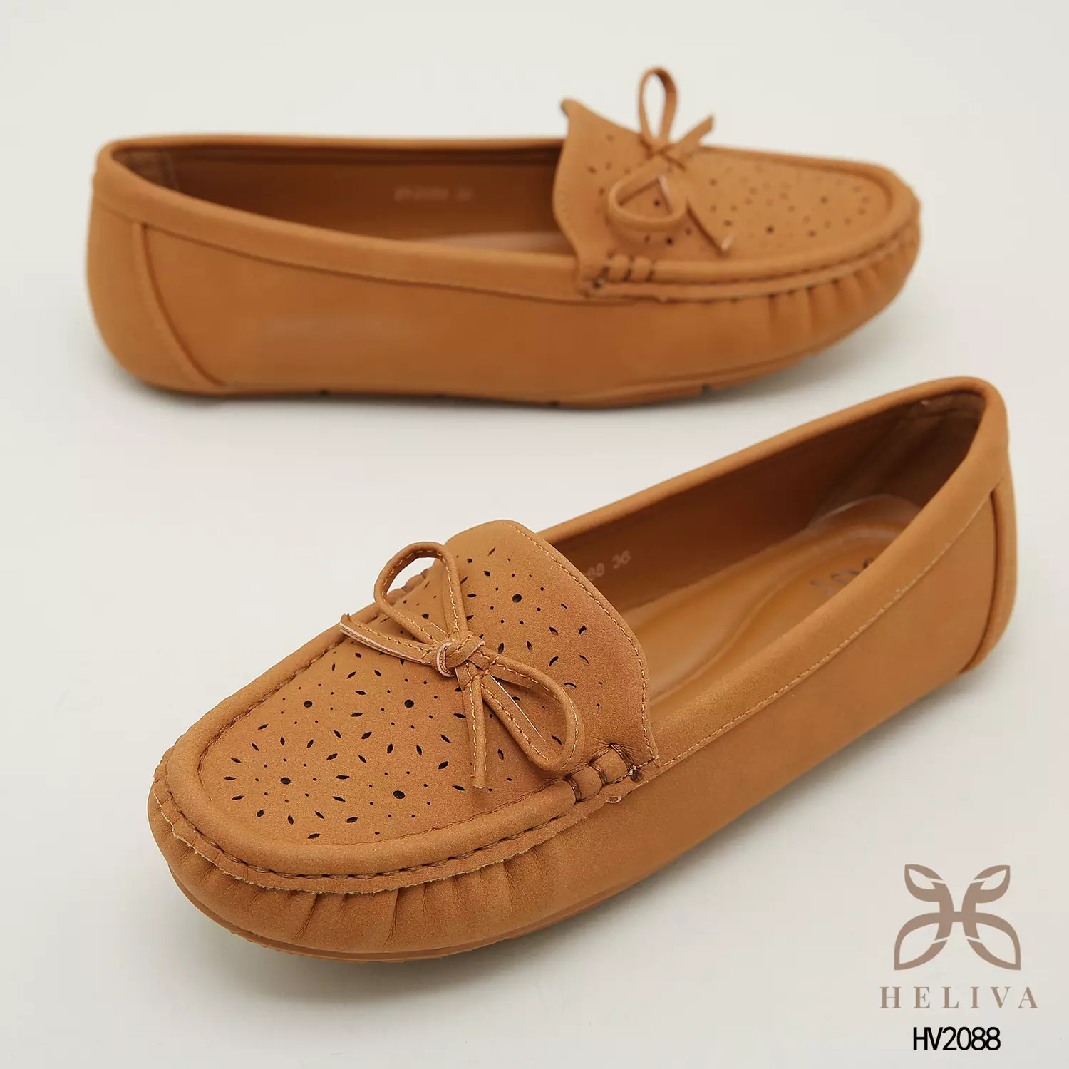 Heliva Elysia Loafers Slip On Bow Shoes