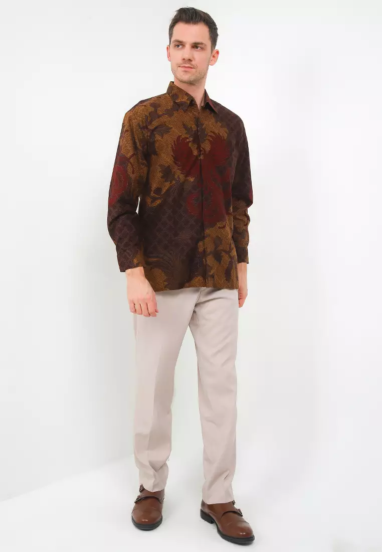 Batik Talenta Exclusive Lengan Panjang Rajang Coklat Tanah