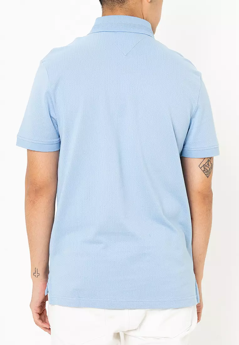 Single Jersey Jacquard Reg Polo Shirt - Tommy Mainline