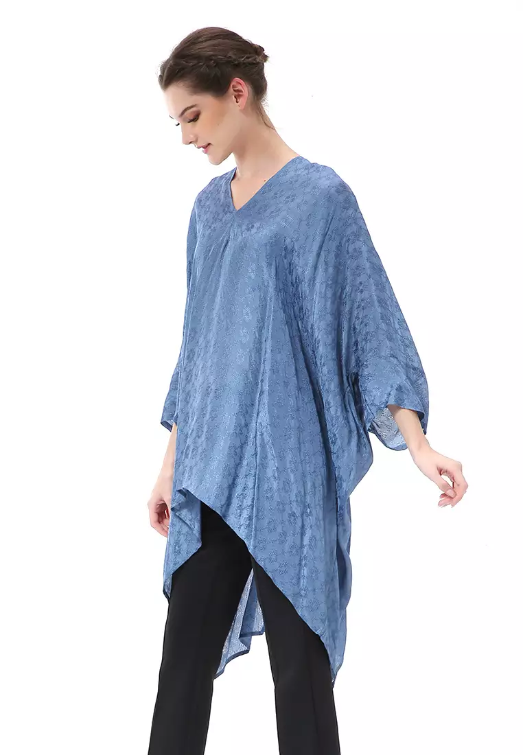 Olaf Atasan Wanita Tunik Kebaya Batik Simple Material Viscose ORIGINAL - Turquise