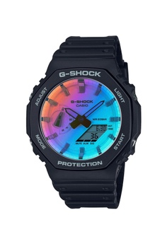 G-SHOCK Casio G-Shock Men's Analog-Digital Watch GA-2100SR-1A Iridescent Color Series Black Resin Band Sports Watch for mens GA2100SR GA2100SR-1A GA-2100SR-2ADR