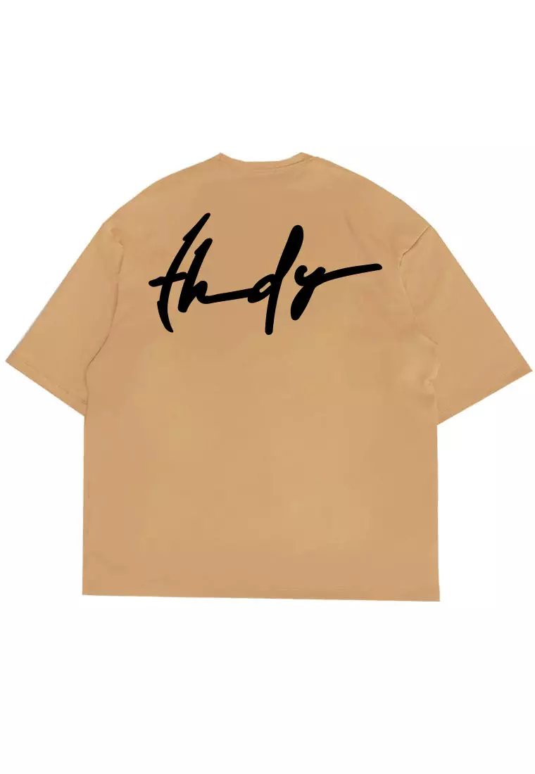 MTV48 Kaos Oversize Gambar Belakang Bahan Tebal "thdysign" khaki