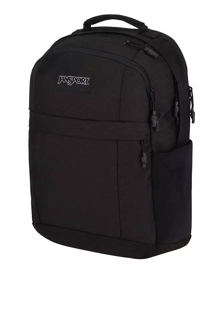 Plain black jansport backpack discount