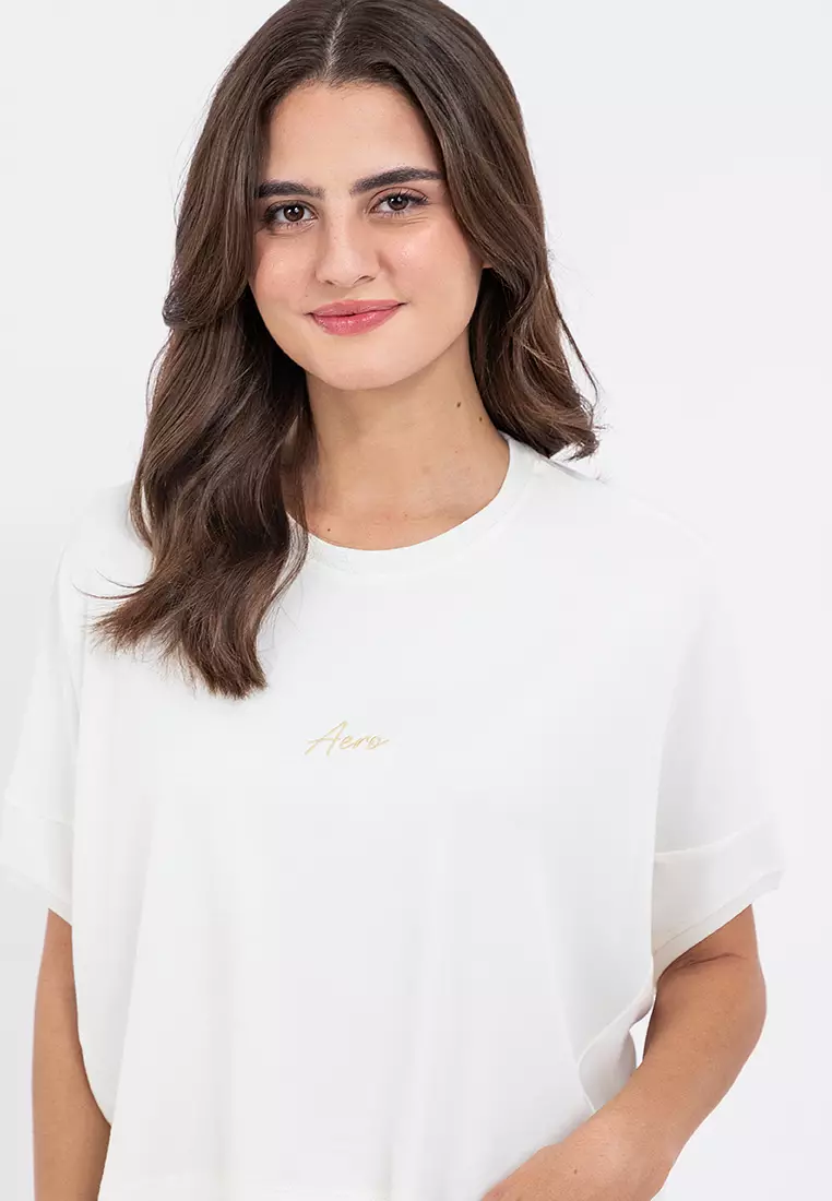 Ladies Brand Logo Oversized Tee