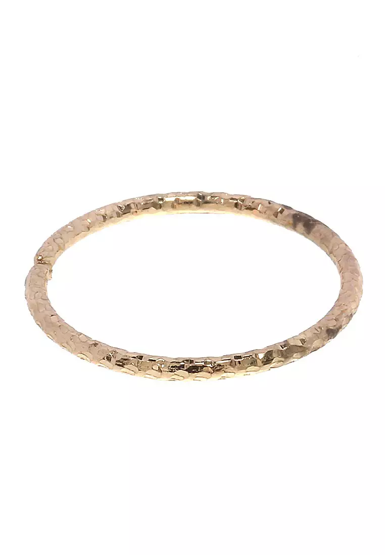 Cincin Set Rings Perhiasan Wanita Lapis Emas Design Elegant Premium Quality - Emas