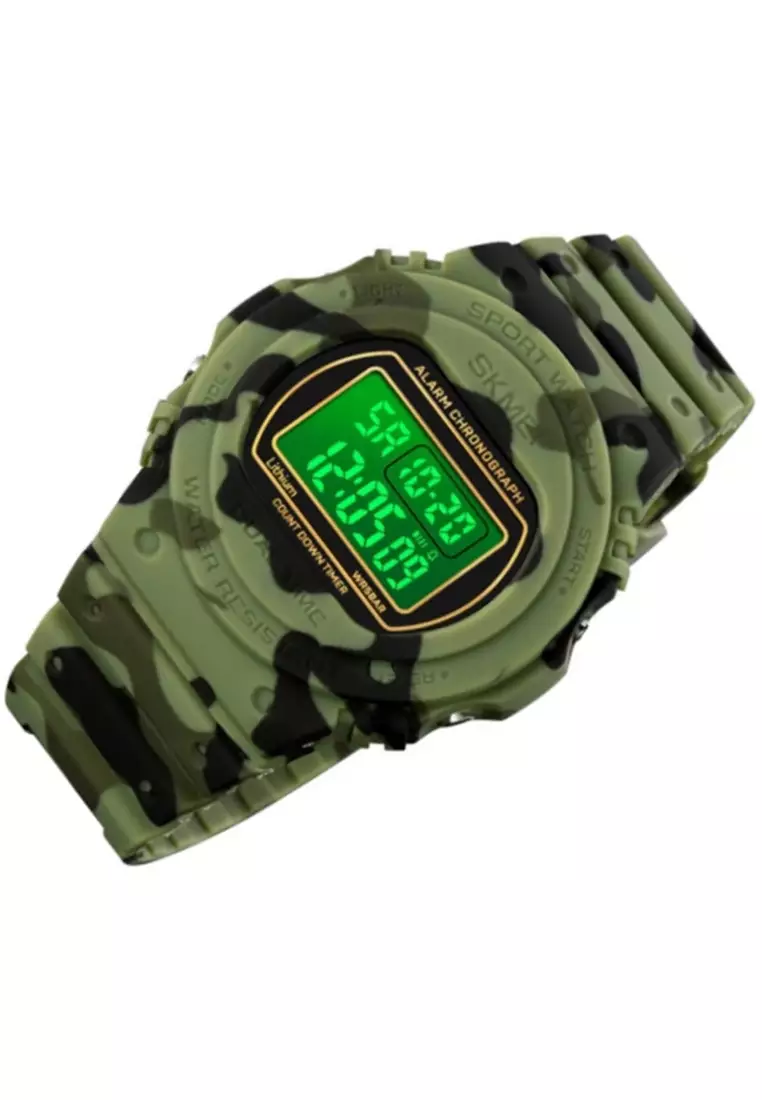 Jam Tangan Digital Pria Waterproof Many Function Strap Tali Material PU Silicone BY44 ORIGINAL