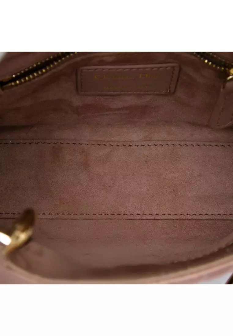 Pre-Loved Dior Mini Satin Cannage Swarovski Crystal Lady Dior