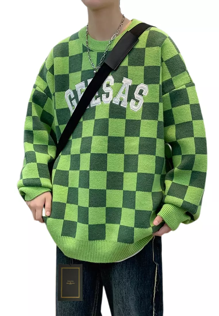 Checkerboard sweatshirt hot sale