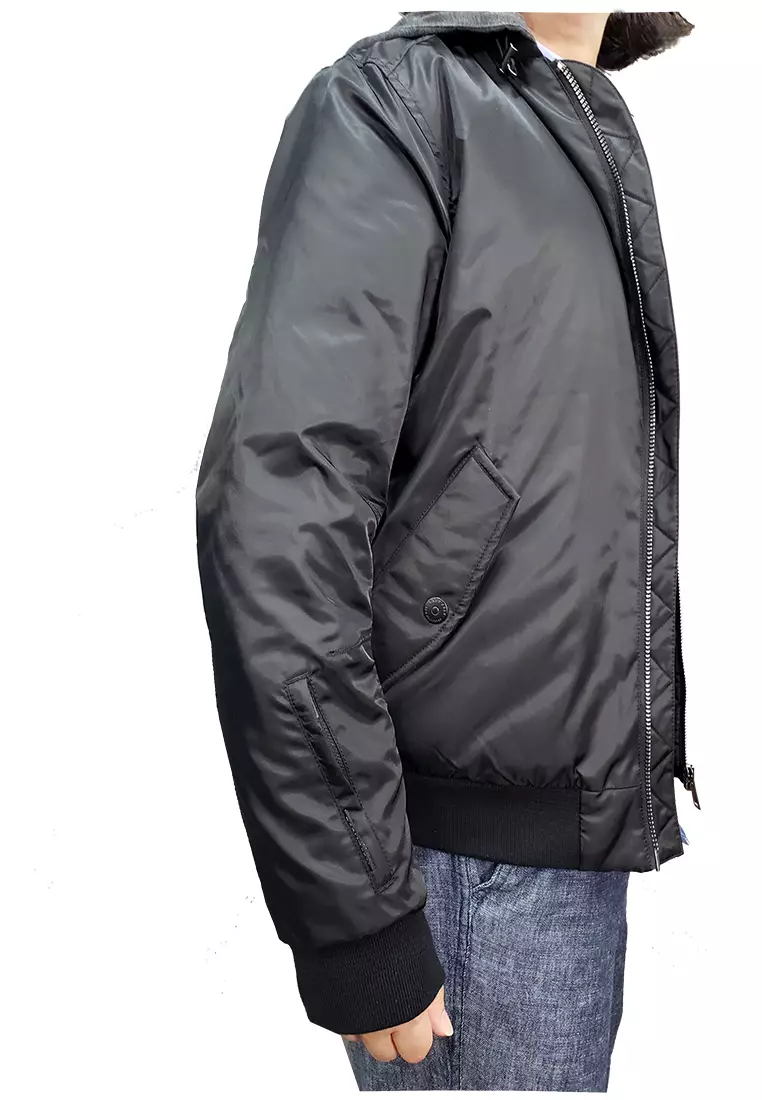 Men's bomber jacket deals with removable hooded inset