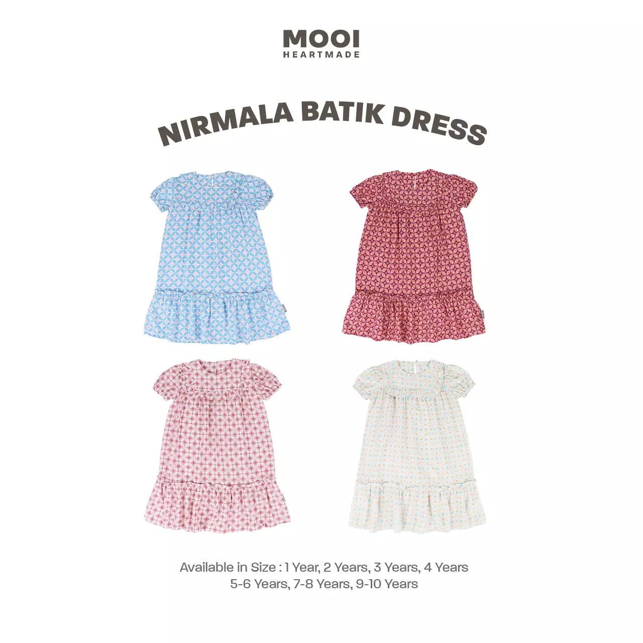 Mooi Dress Anak Perempuan Nirmala Batik Dress - Nude Brown