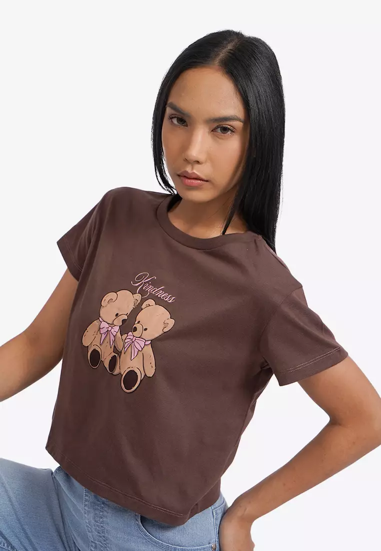 Short Sleeve Graphic Crop T-Shirt