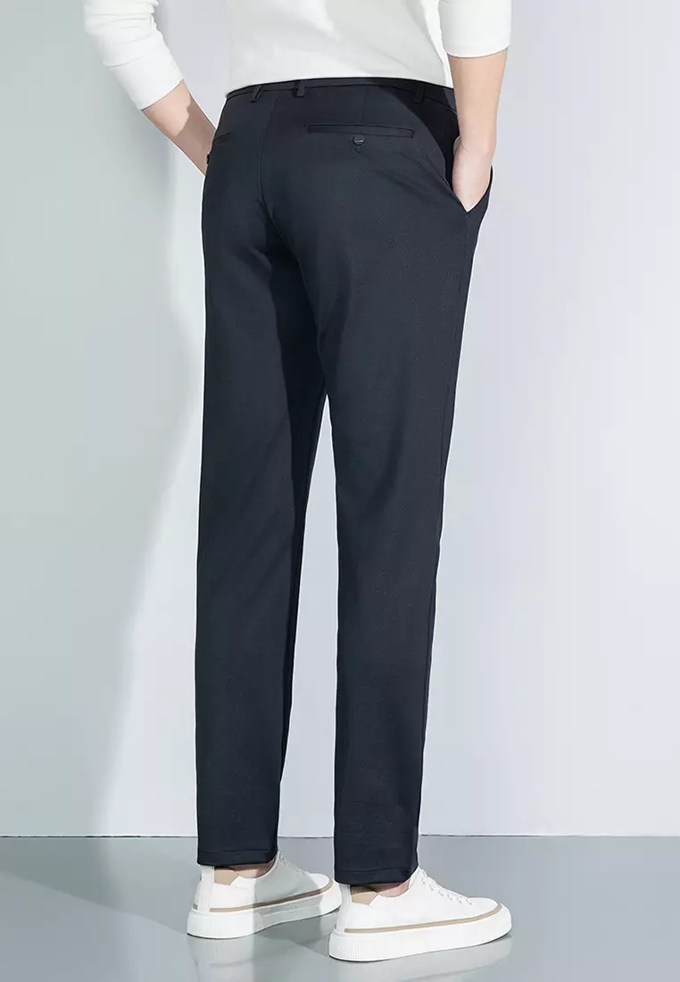 桑蠶絲小直筒西褲 WK-JBD905