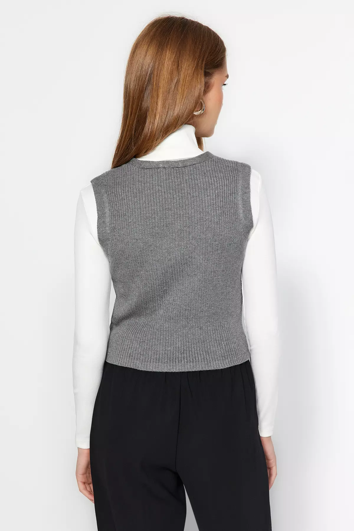 V-Neck Knit Vest
