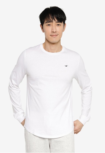 Hollister white Jersey Solid Tee FB6C8AAAD26A58GS_1