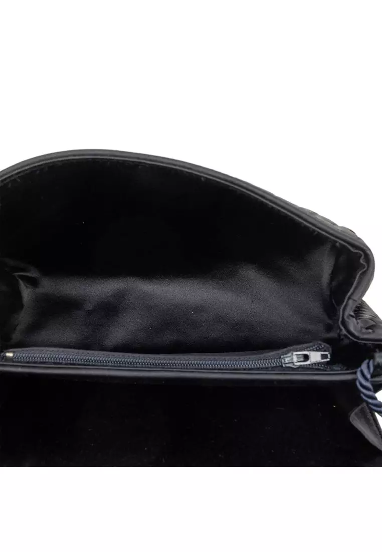 Pre-Loved Bottega Veneta Satin Intrecciato Shoulder Bag