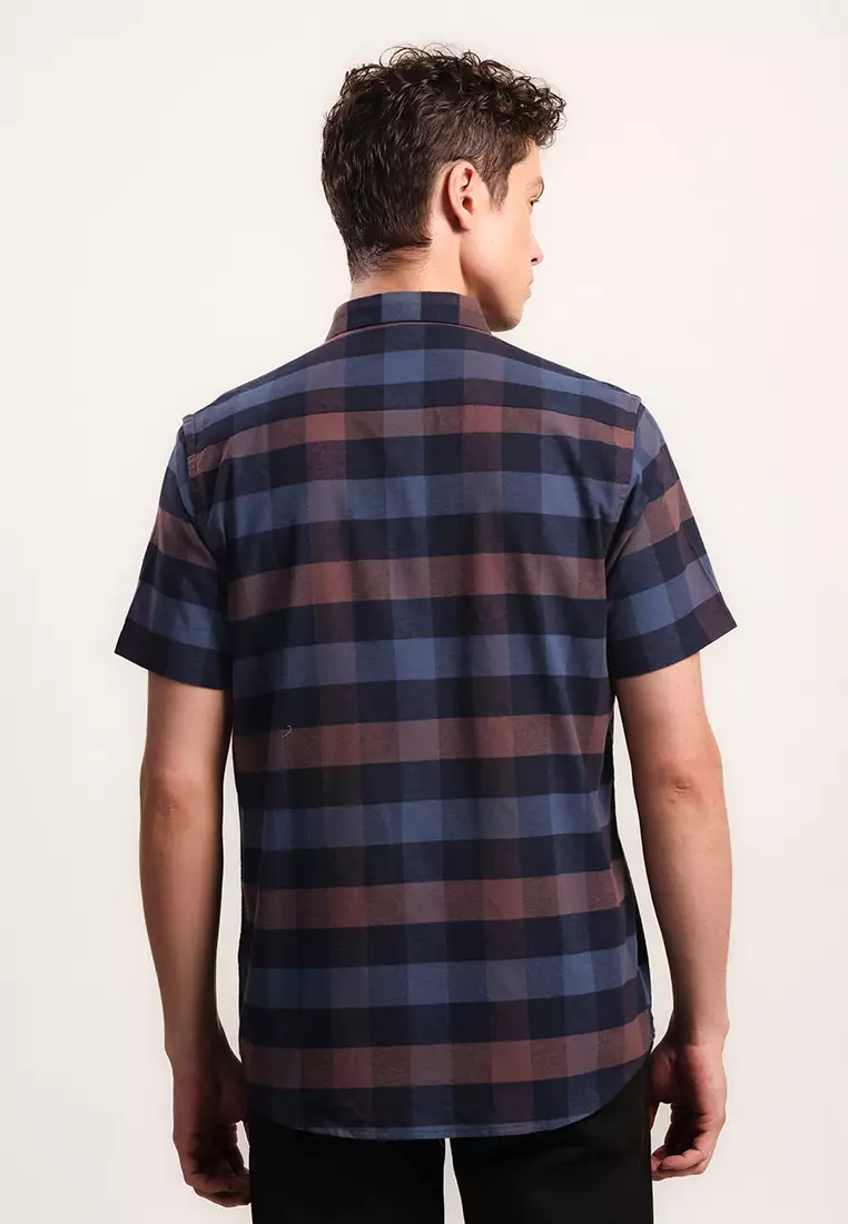 MOC Kemeja Lengan Pendek Pria Briscoe - Navy