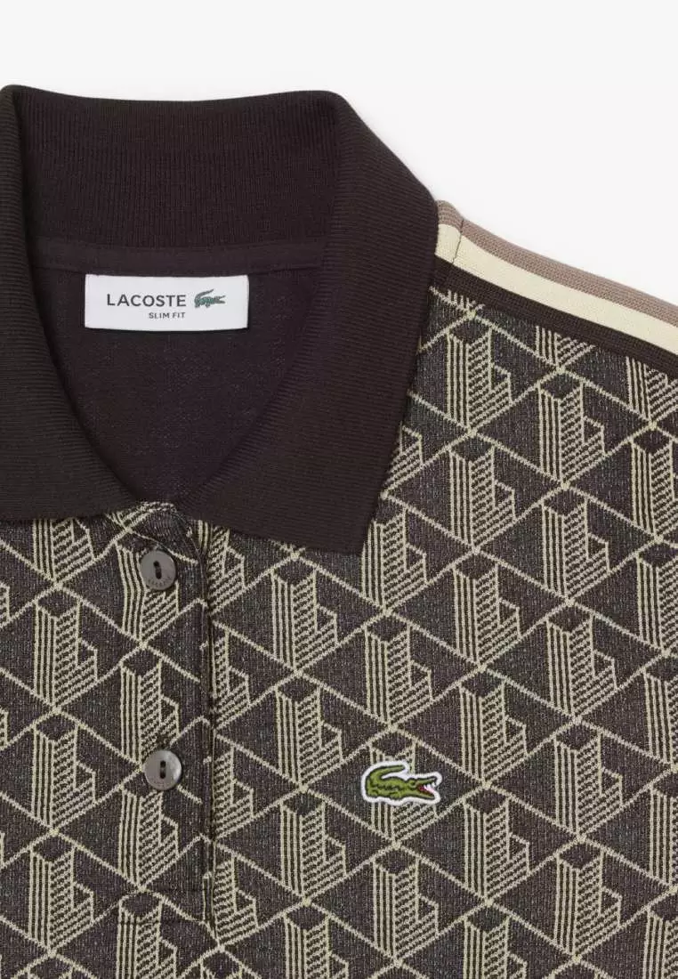 Slim Fit Monogram Jacquard Polo Dress